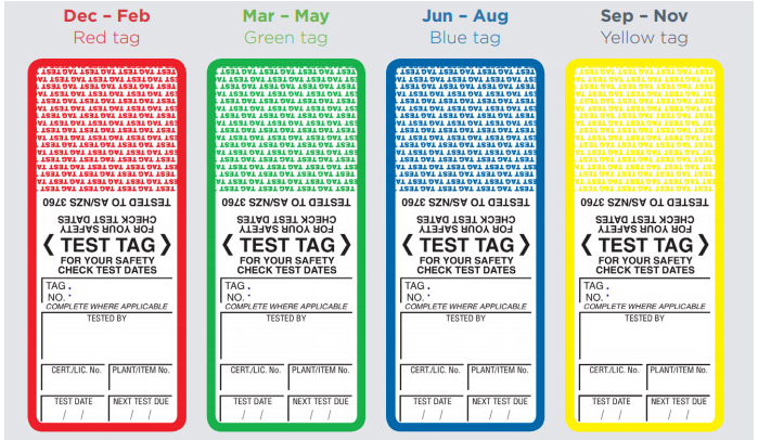 TEST TAG ELECTRICAL-CAUTION-BLUE ( 120X40MM) ( PKT 100)